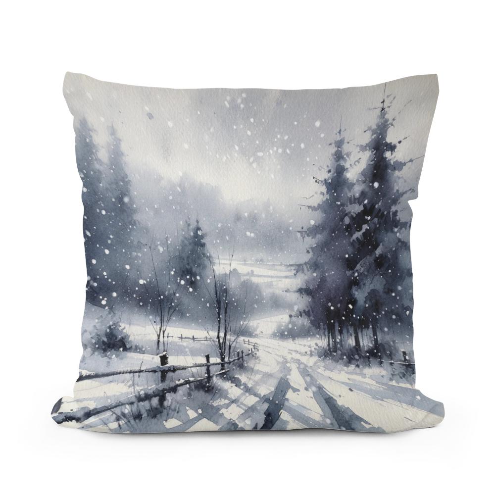 Whispering Winter Cotton Cushion