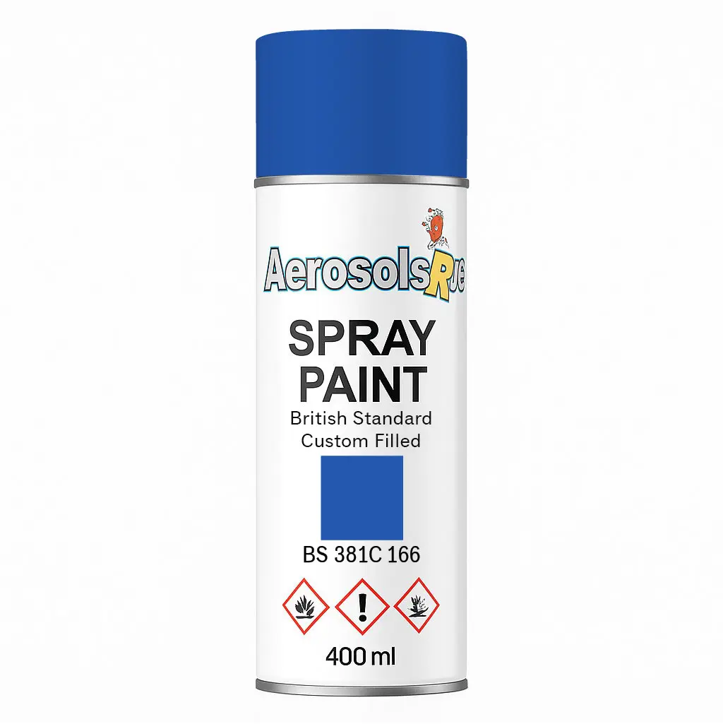 British Standard 381C 166 French blue 400ml Aerosol Available in any Finish