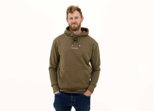simple. hoodie. khaki.
