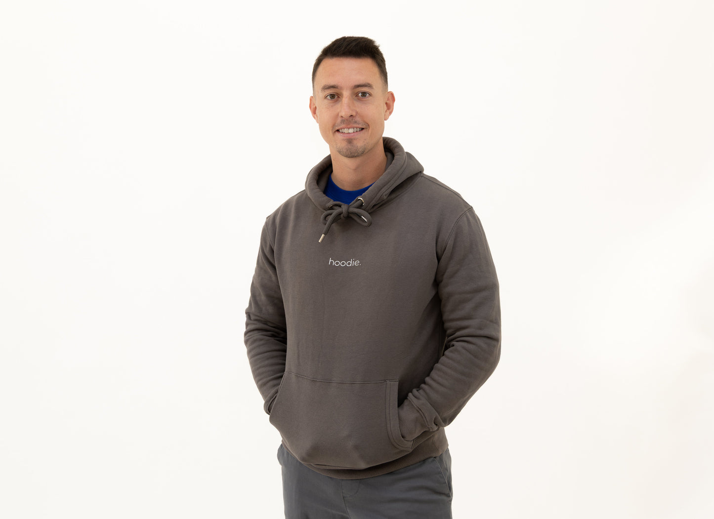 simple. hoodie. charcoal.