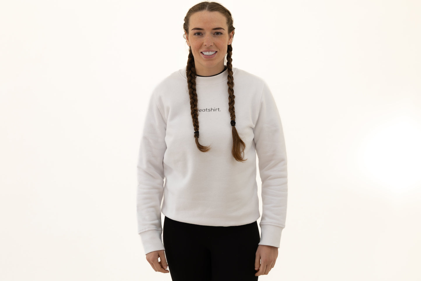 simple. sweatshirt. white.