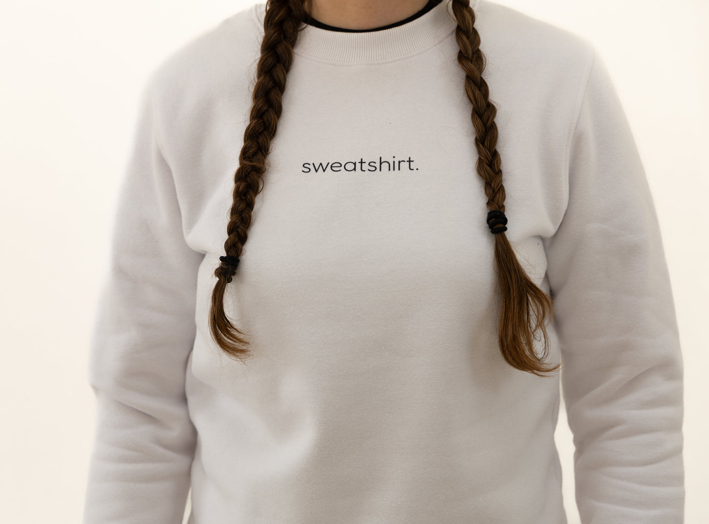 simple. sweatshirt. white.