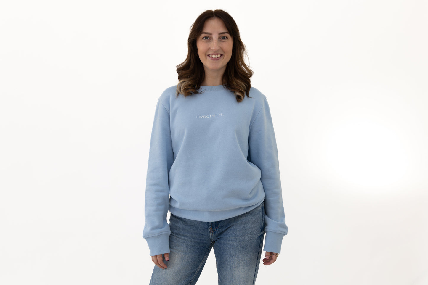 simple. sweatshirt. light-blue.