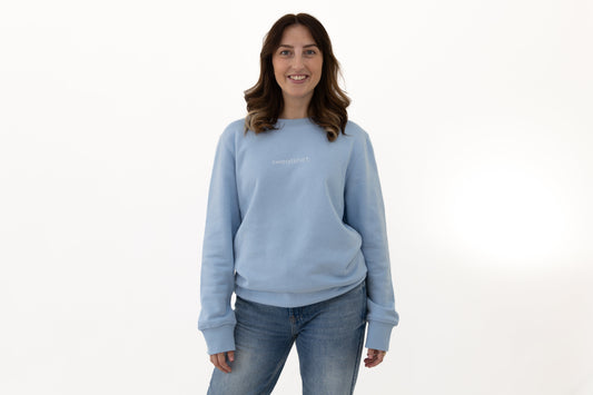simple. sweatshirt. light-blue.
