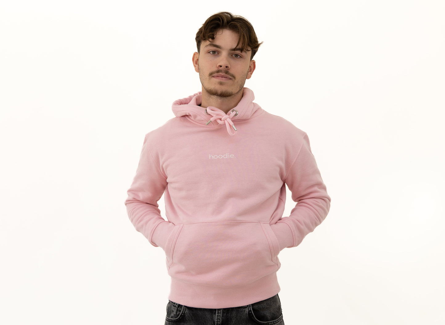 simple. hoodie. pink.