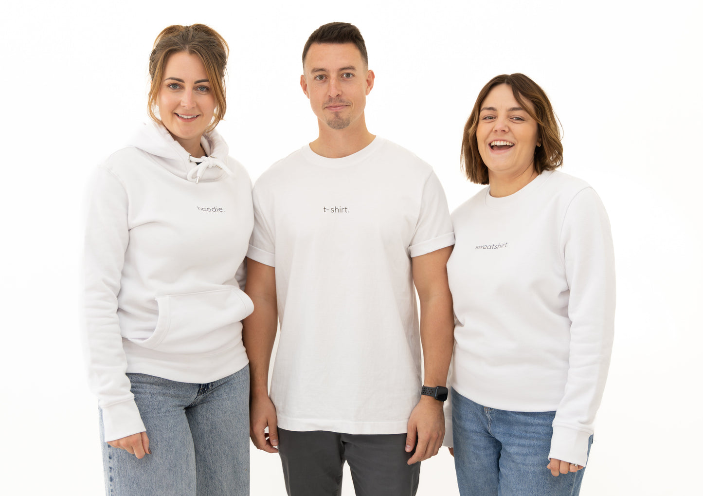 simple. sweatshirt. white.