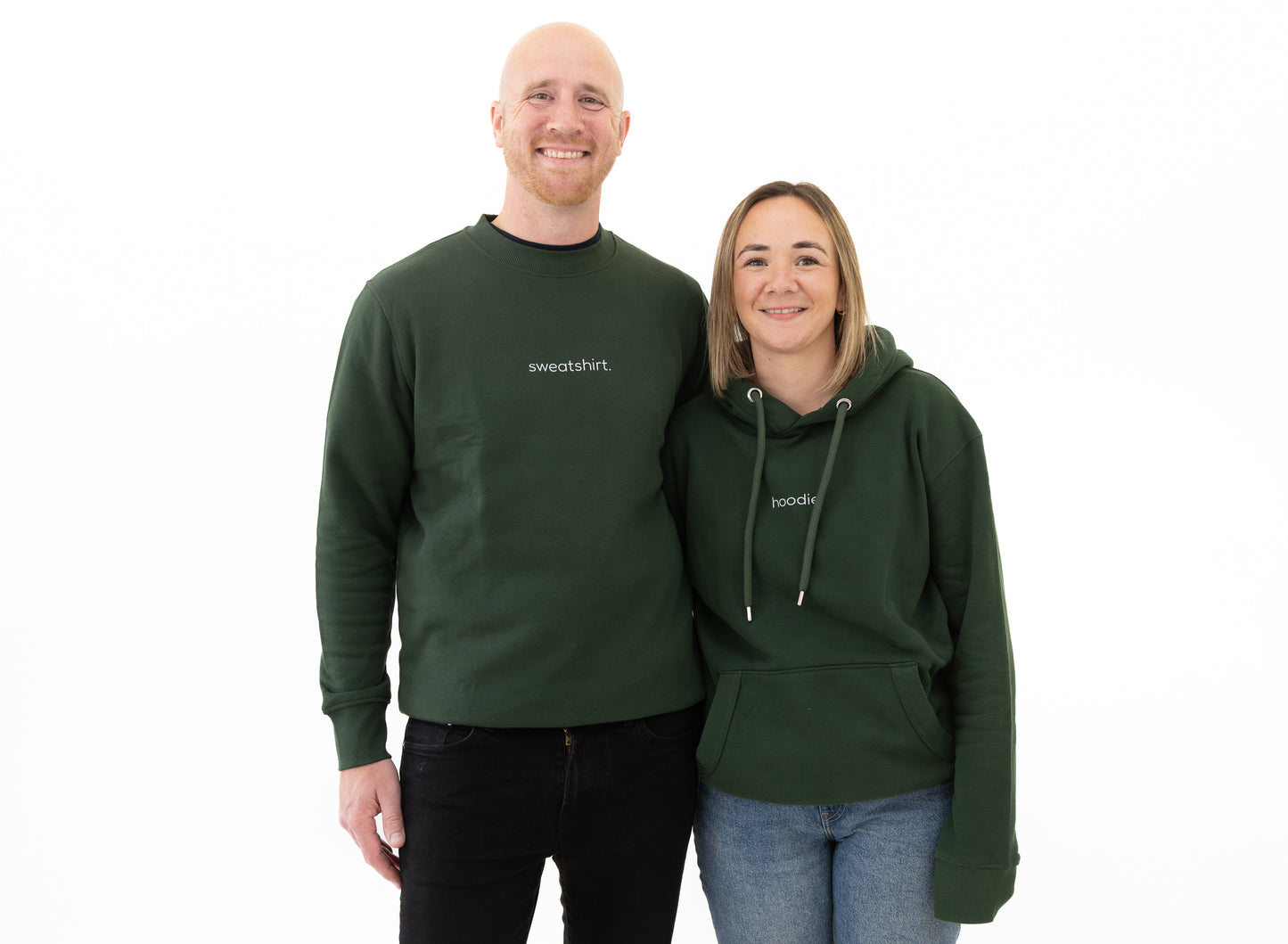 simple. sweatshirt. forest-green.