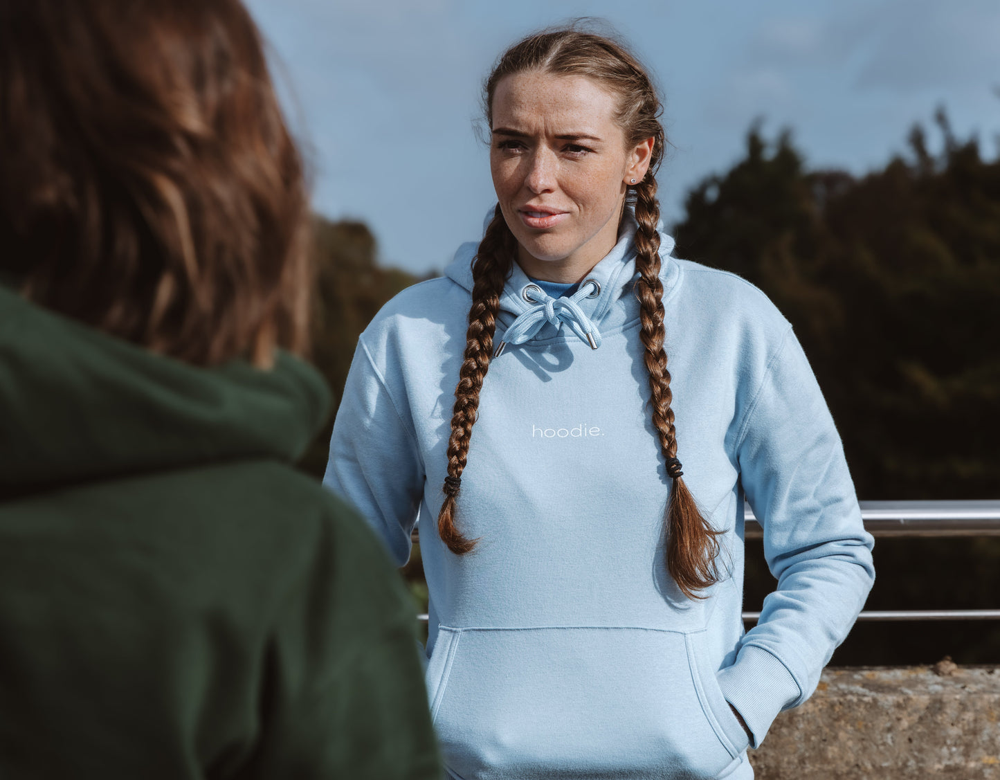 simple. hoodie. light-blue.