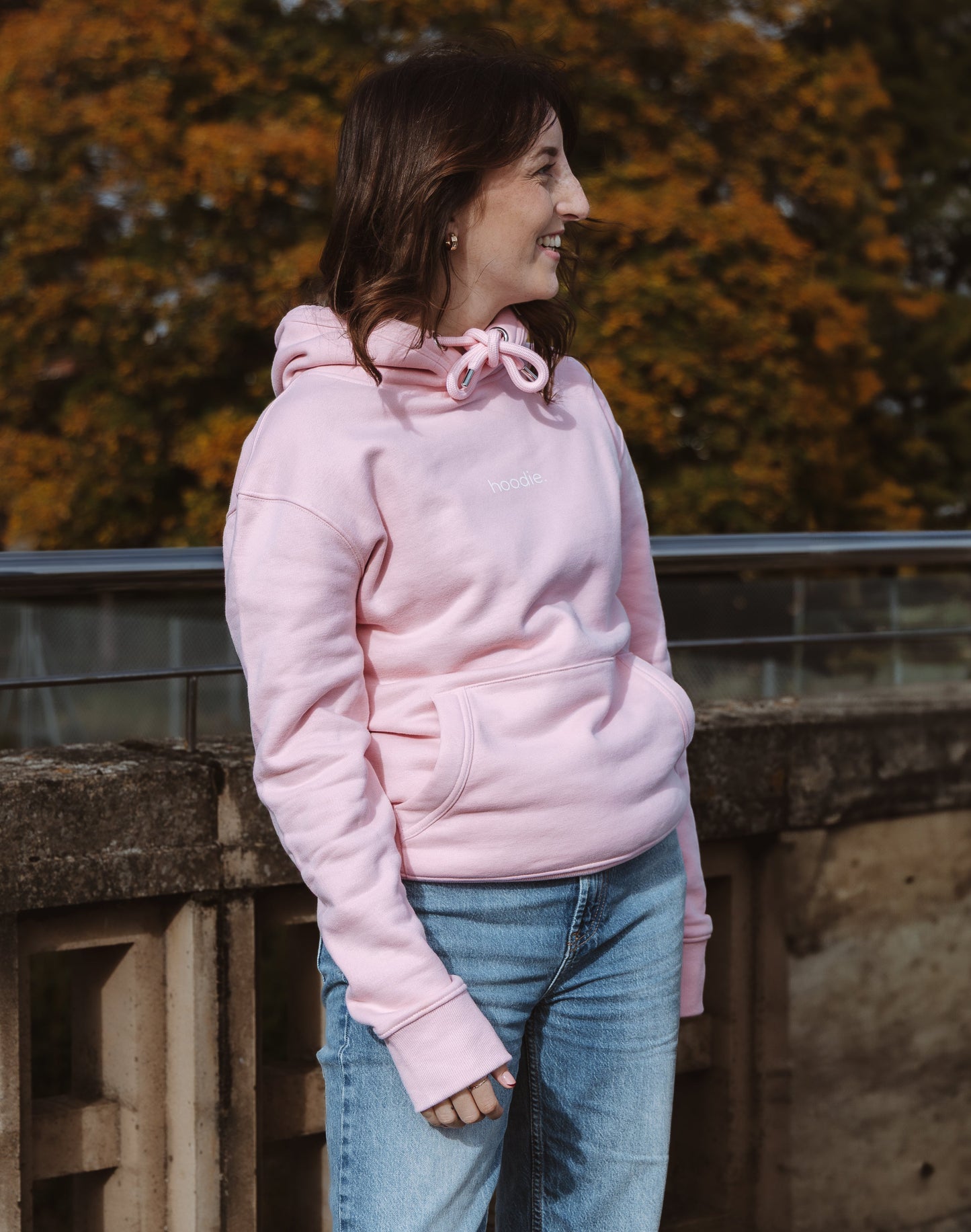 simple. hoodie. pink.