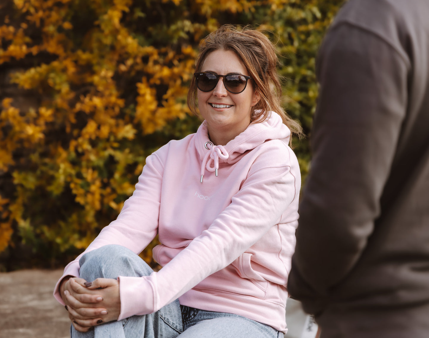 simple. hoodie. pink.