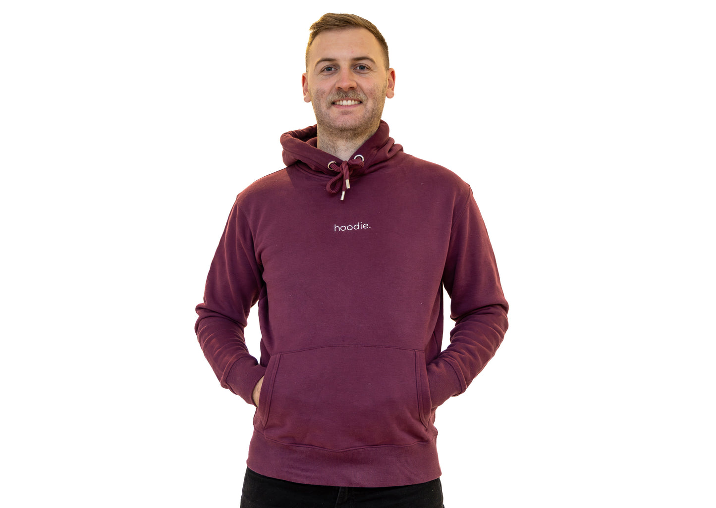 simple. hoodie. burgundy.