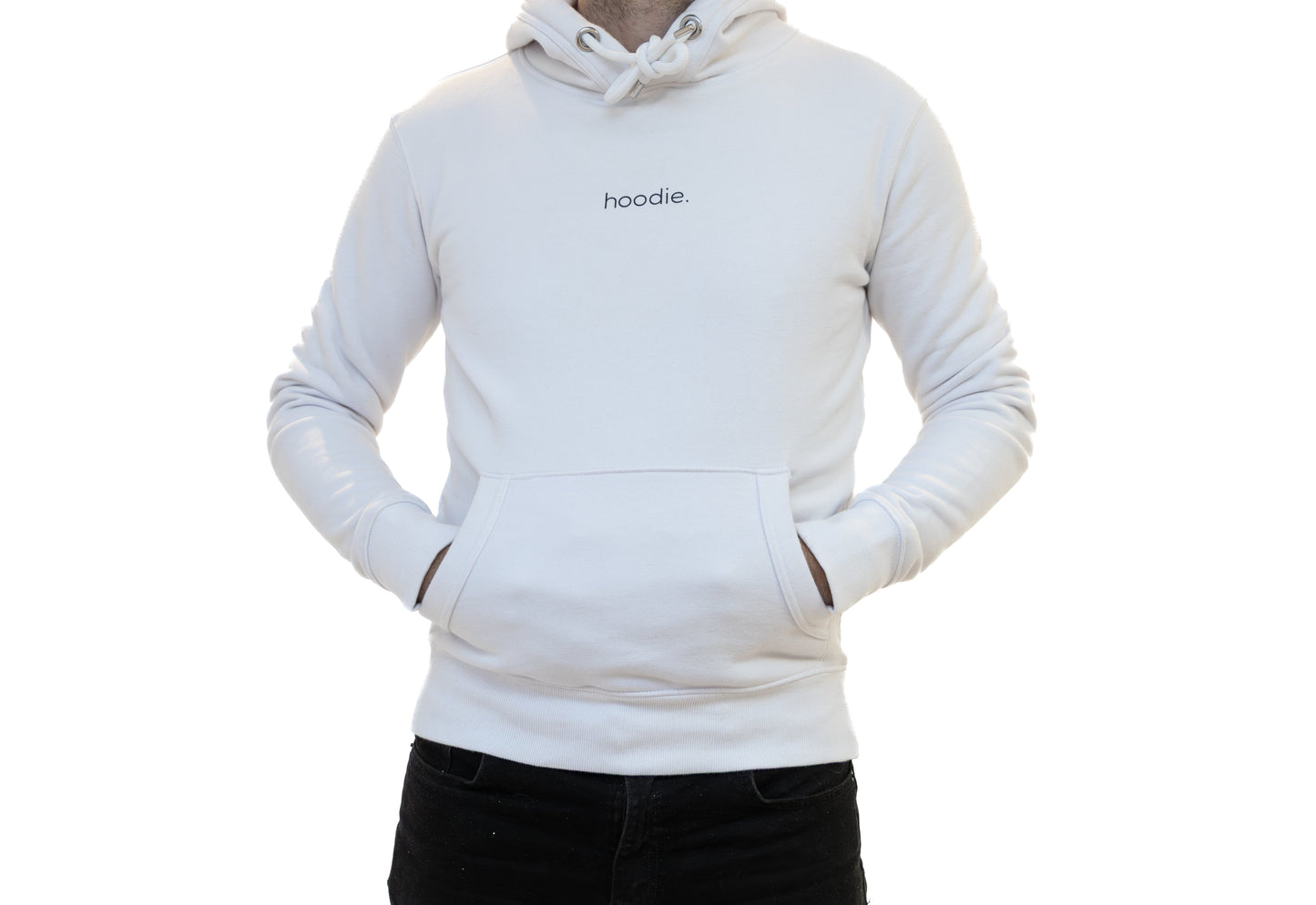 simple. hoodie. white.
