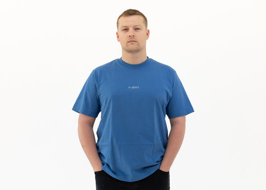 simple. t-shirt. mindful-blue.