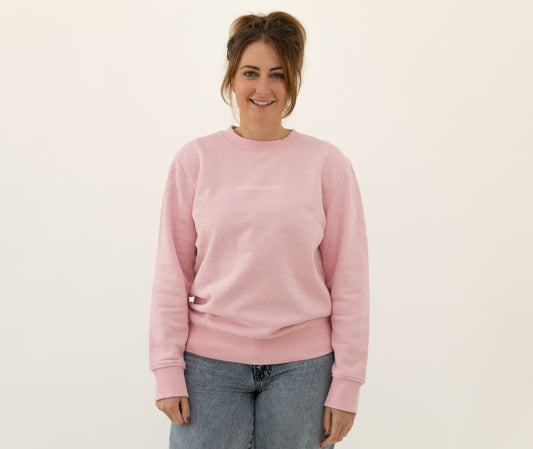 simple. sweatshirt. pink.