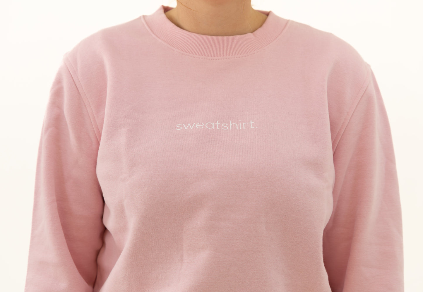 simple. sweatshirt. pink.