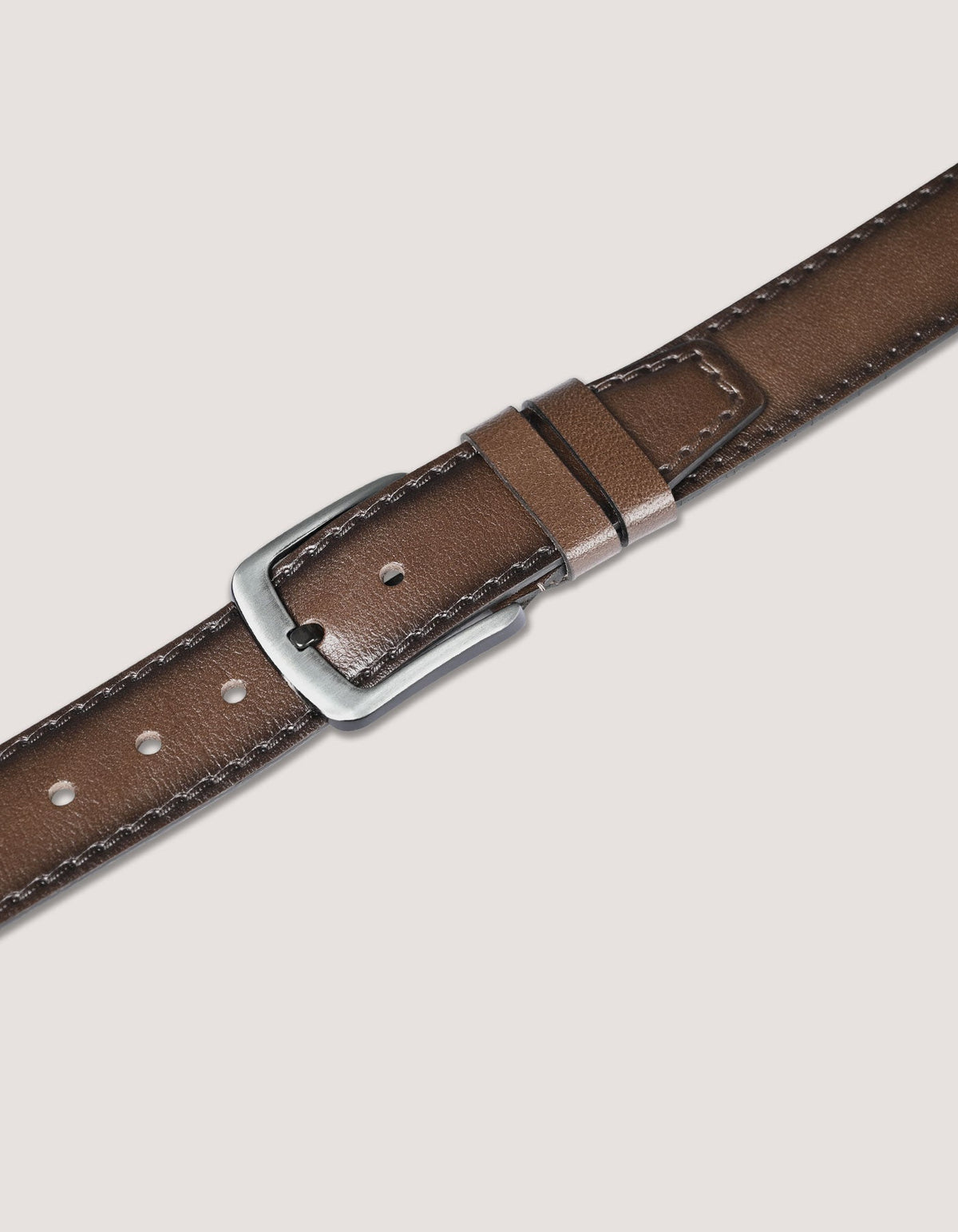 Dark Tan Casual Leather Belt