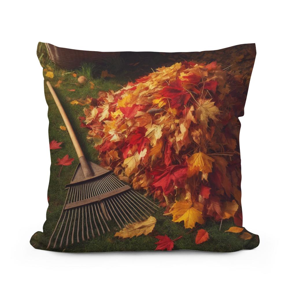 Autumn Yardwork Satisfaction Cotton Cushion