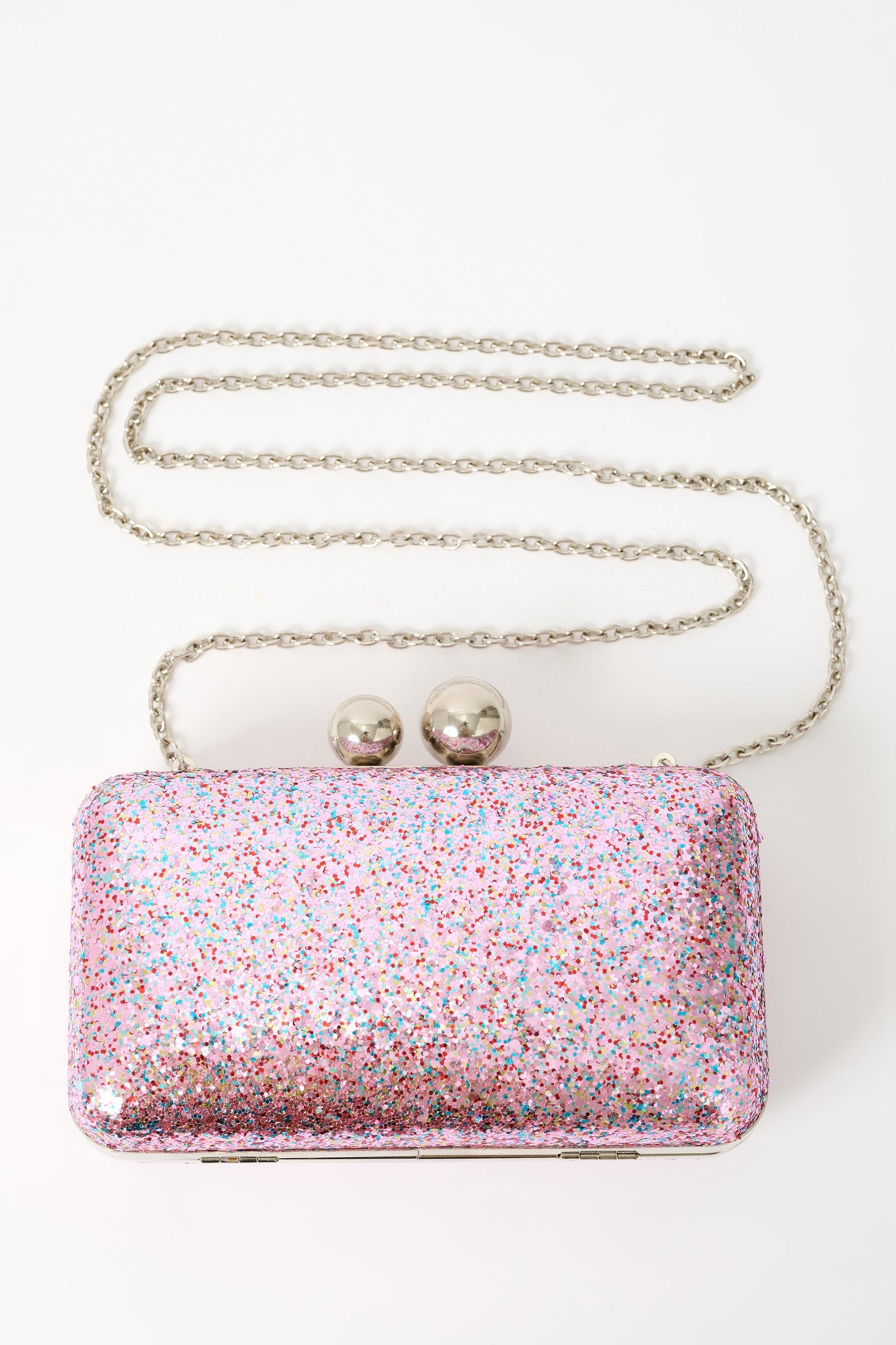 Bubble Pink Gilitter Clutch