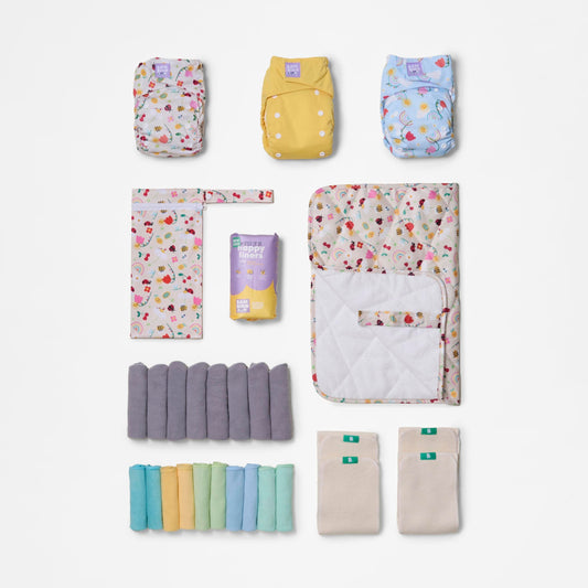 The Days-Out Reusable Nappy Bundle in Garden Party