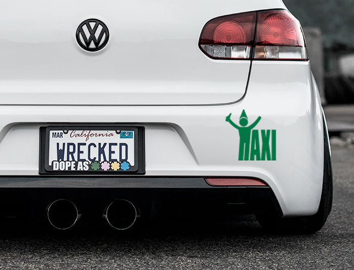 Taxi Drunk Bumper Car Sticker