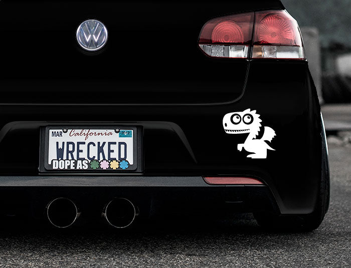 Adorable Dragon Bumper Car Sticker