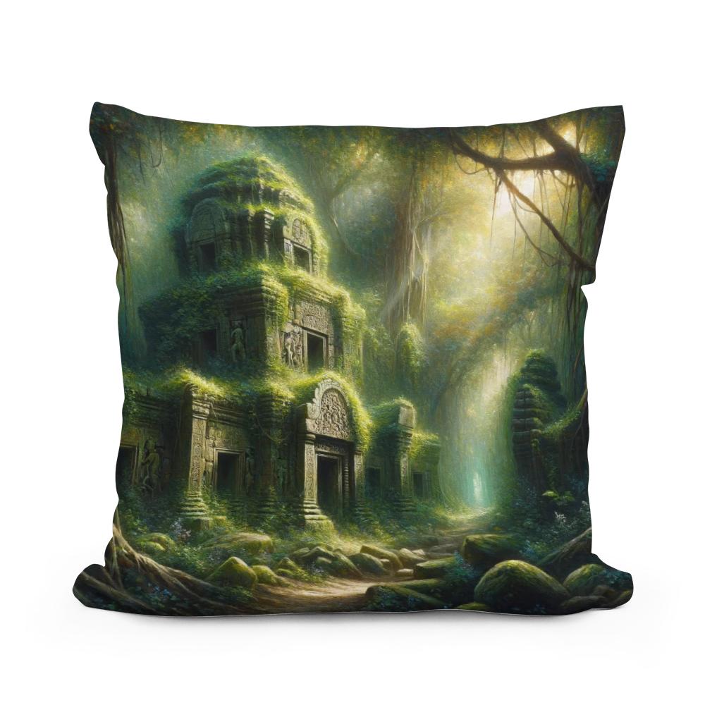 Jungle Ruins Cotton Cushion