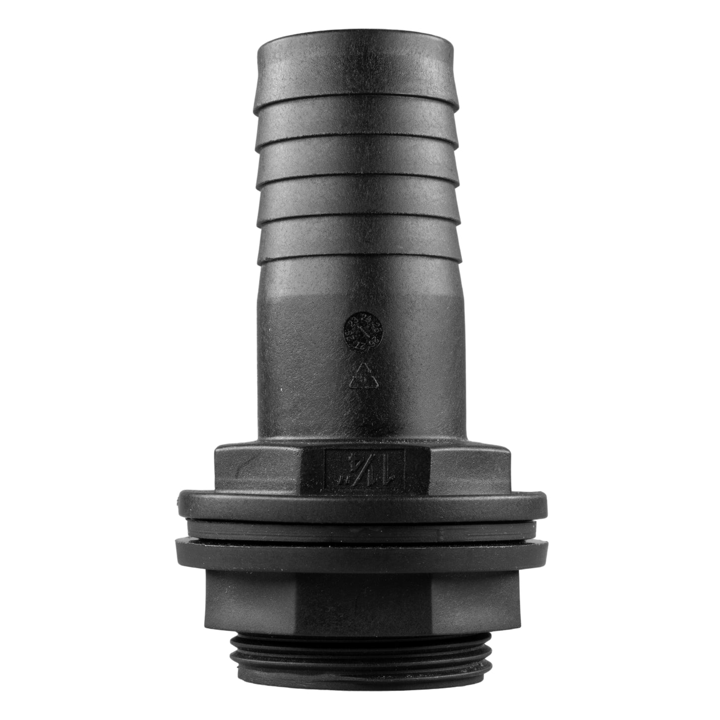 Tank Connector with Washer & Nut 1"BSPM - 1" Barb