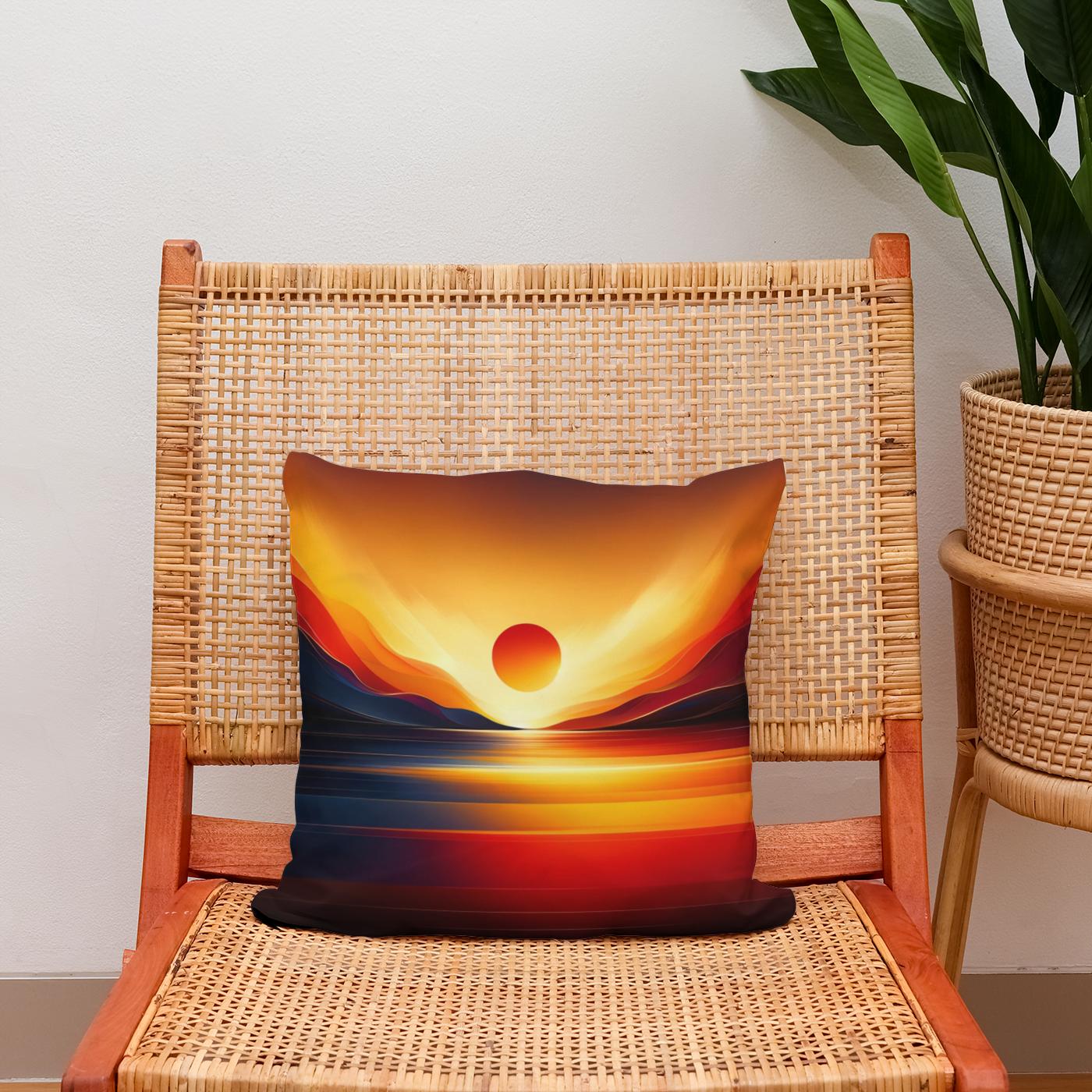 Sunset Simplicity Cotton Cushion