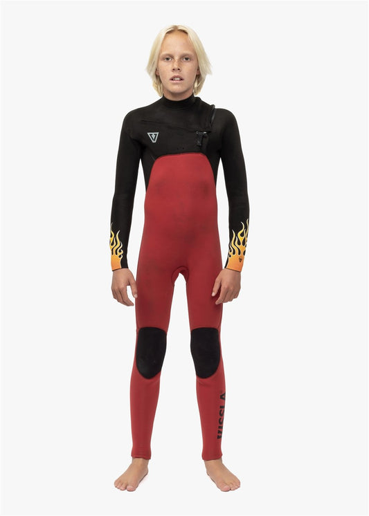 Vissla High Seas Boys Fire 4-3 Full Chest Zip
