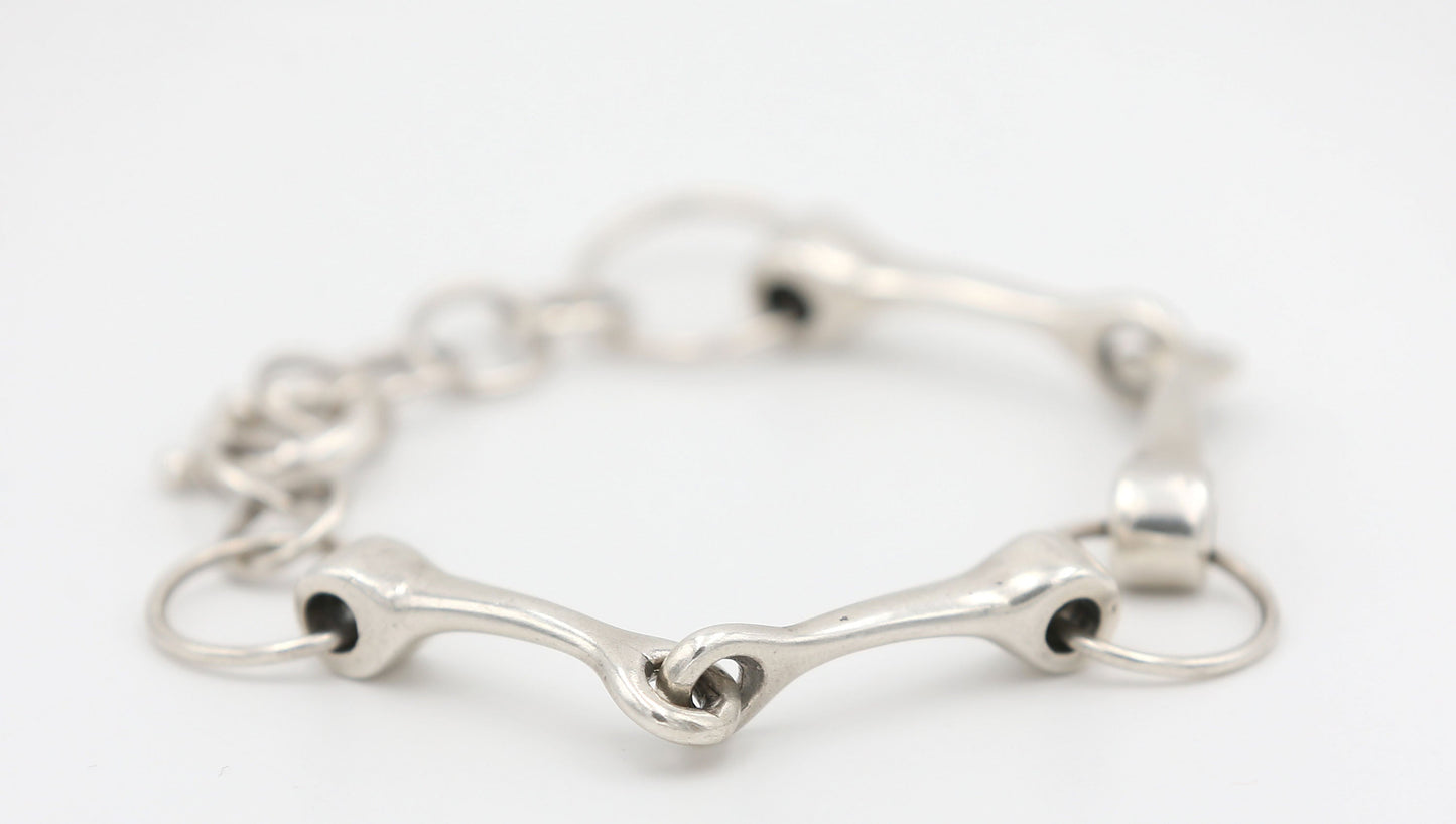 Silver Steed Large All About Snaffle Bracelet 3