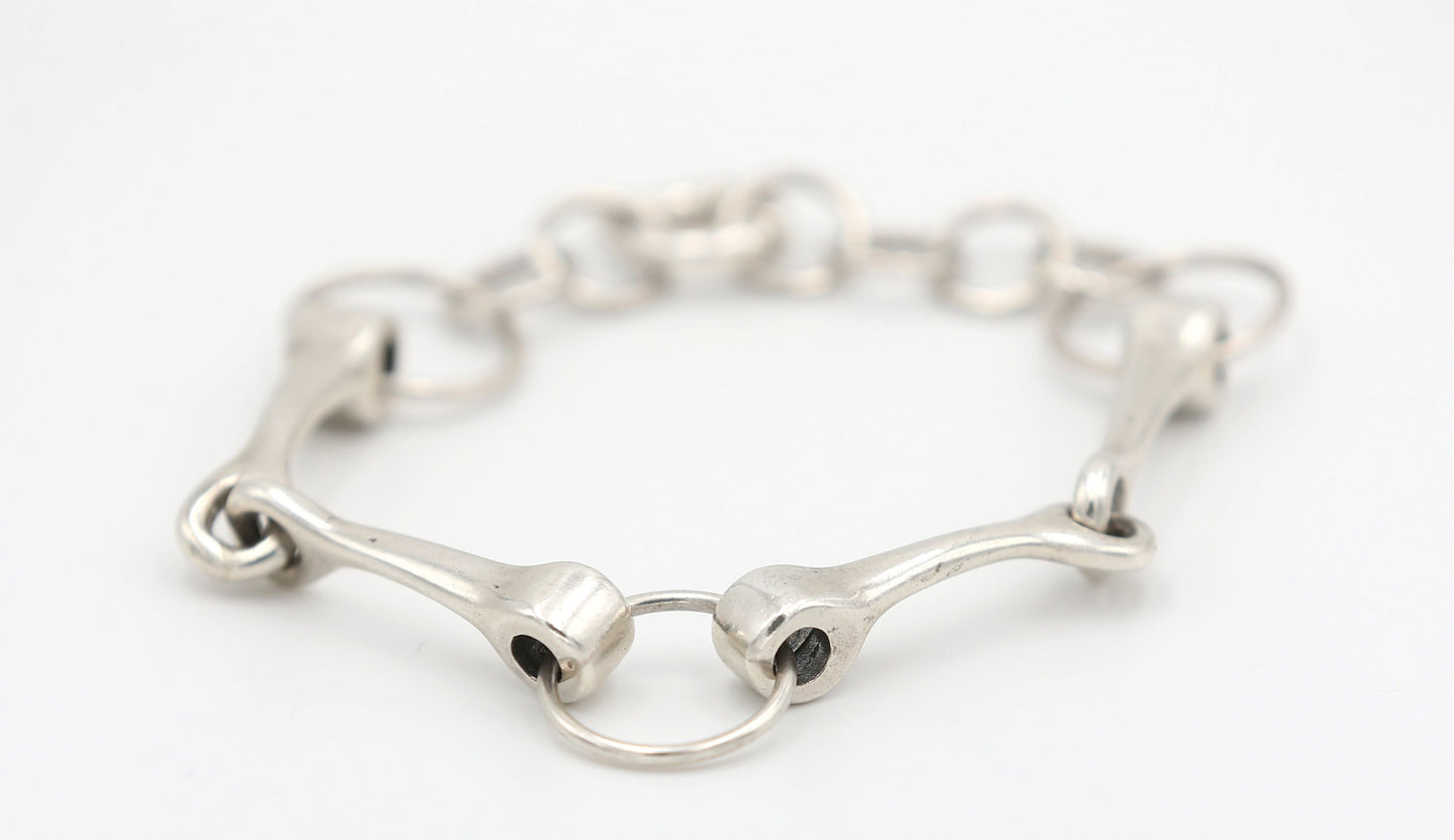 Silver Steed Large All About Snaffle Bracelet 3