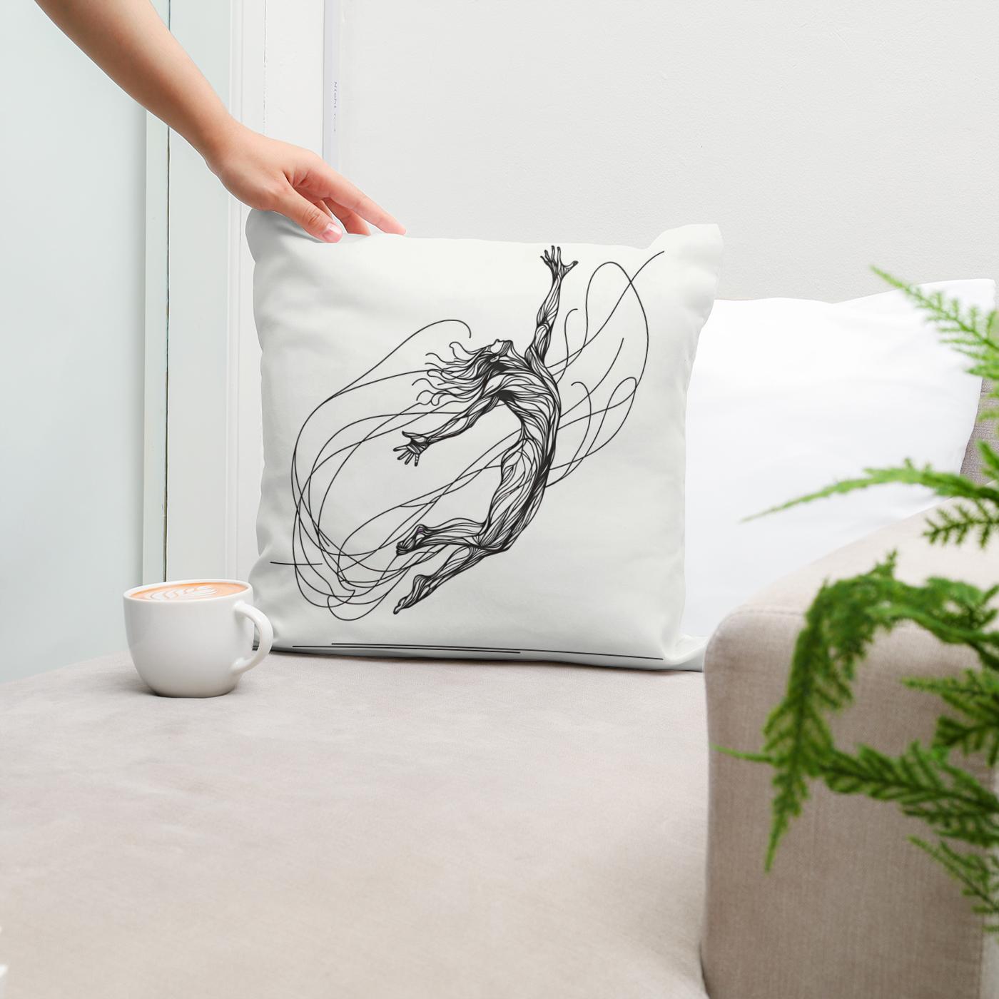 Skyward Leap Elegance Cotton Cushion