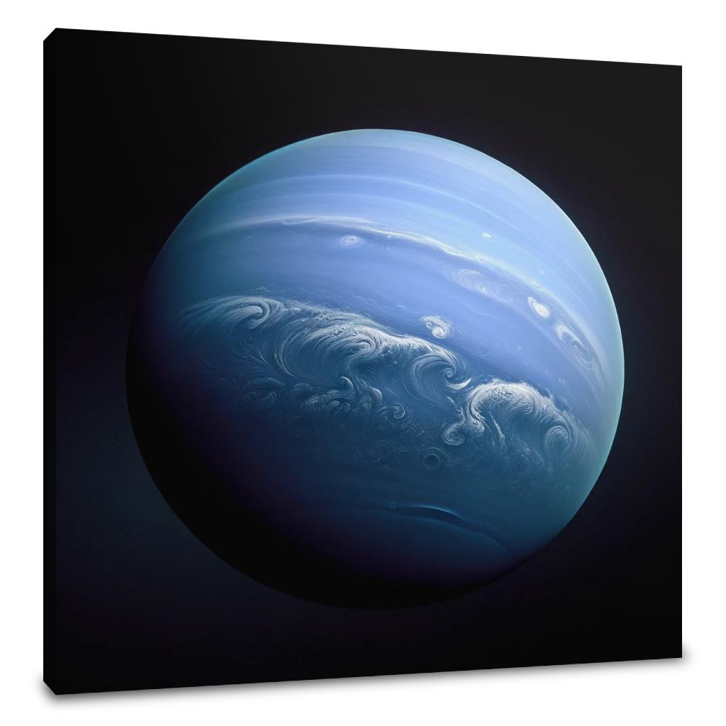 Neptune's Cosmic Enigma Canvas