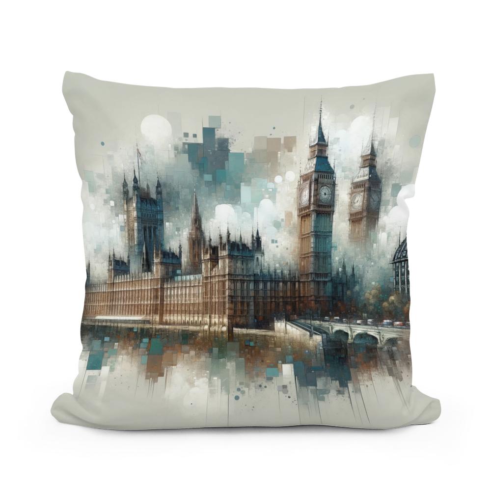 London's Timeless Echo Cotton Cushion