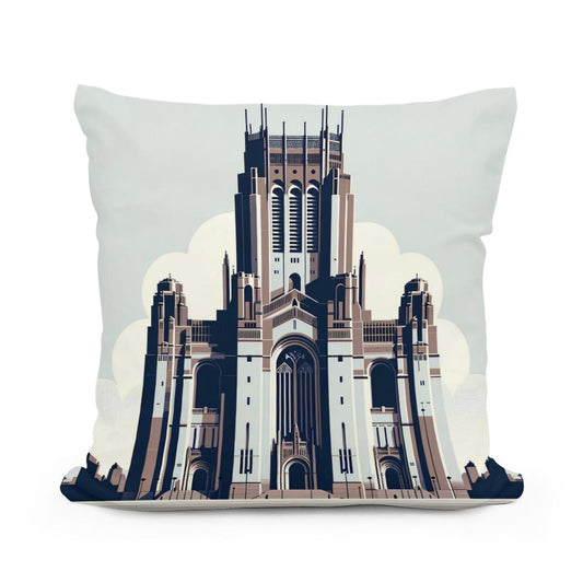Liverpool Cathedral Minimalist Essence Cotton Cushion