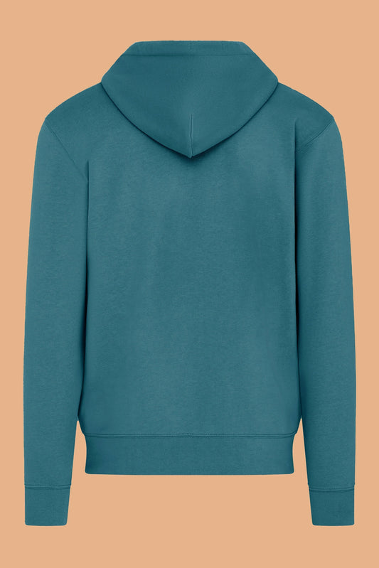 Embroidered P Zip-Up Hoodie