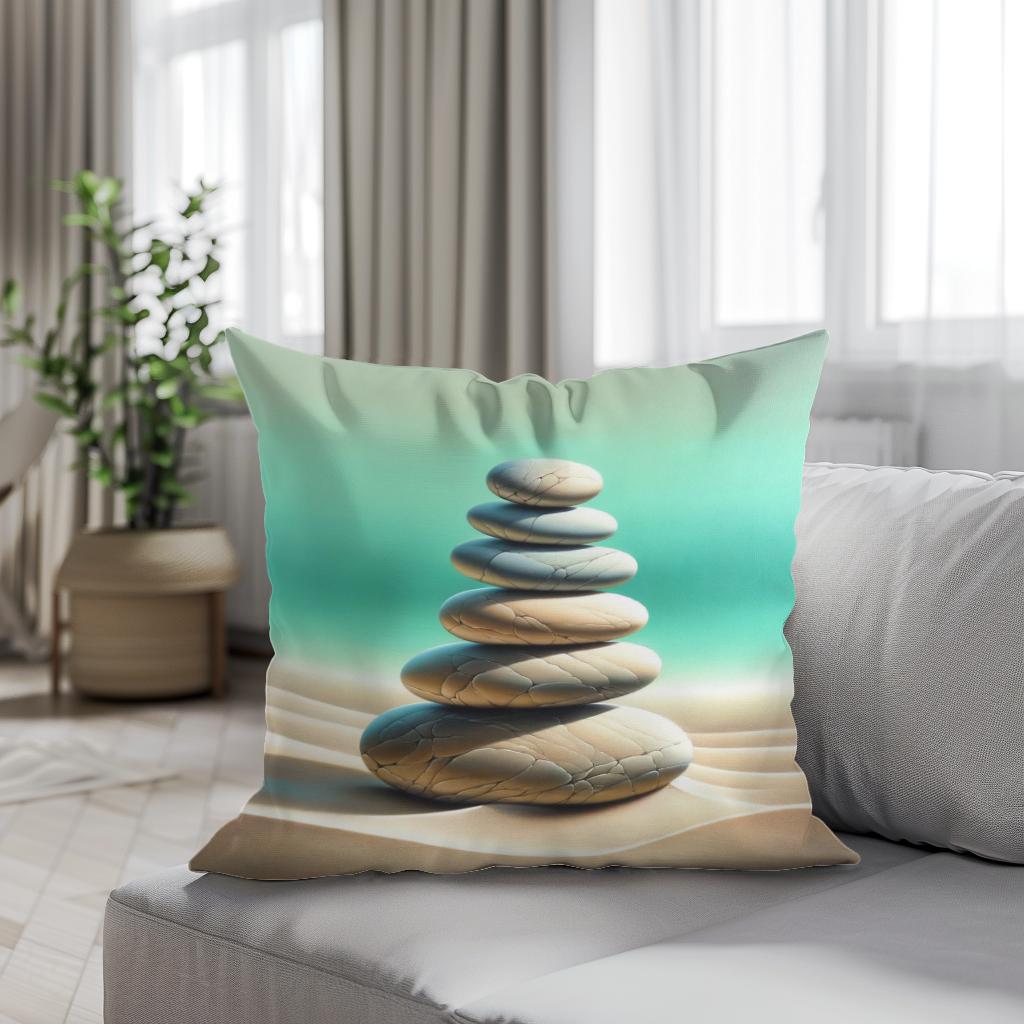 Zen Stone Array Cotton Cushion