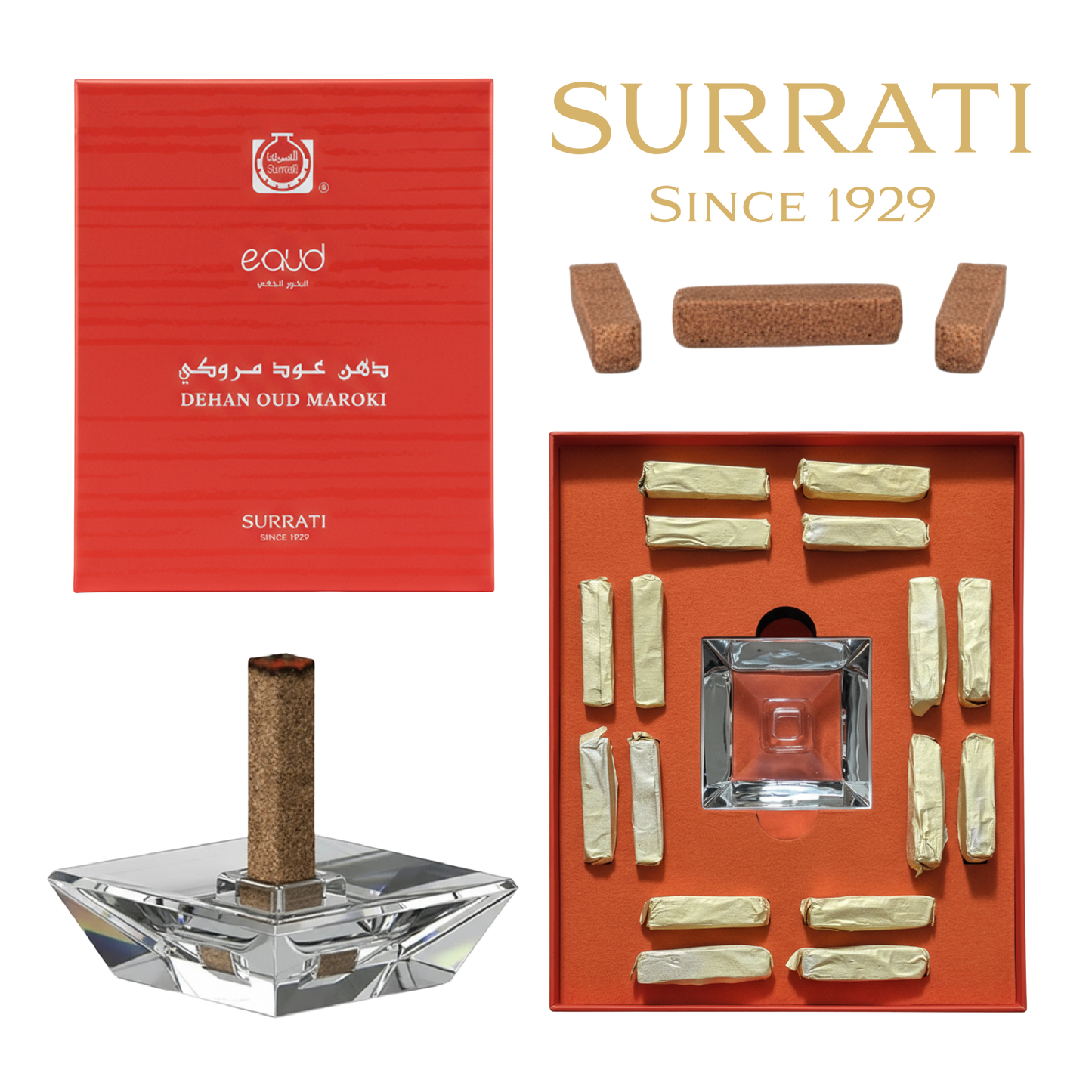 Dehan Oud Maroki| E-Oud Bakhoor Sticks | 16 Sticks | 75g