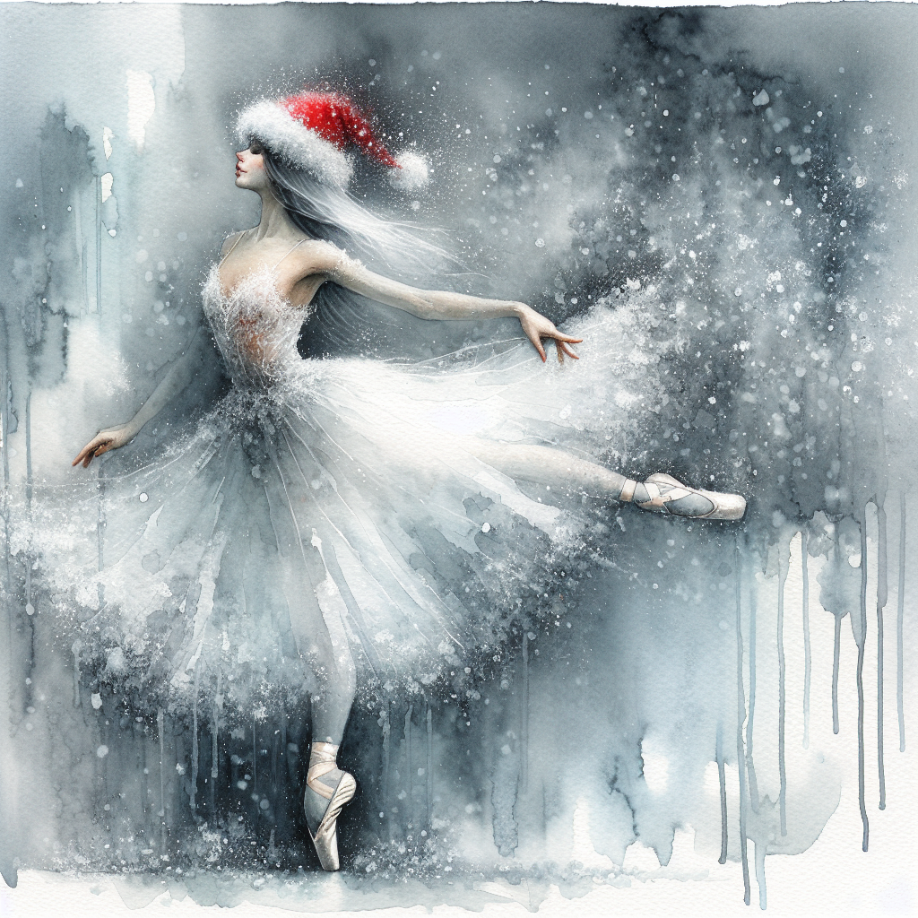 Ballerina's Winter Solitude Canvas