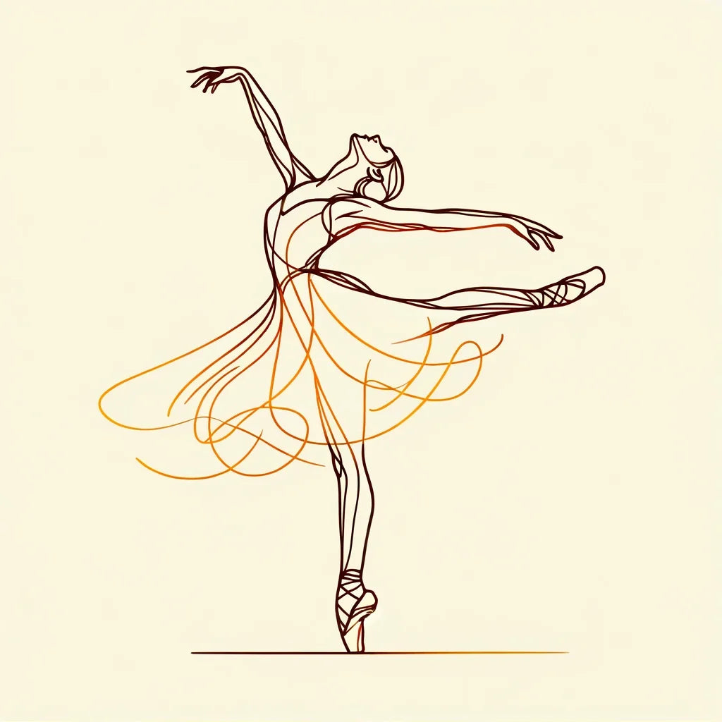 Ballet Dancer in Warm Colors Canvas