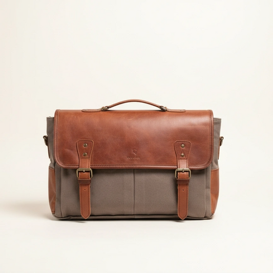 Barholm Leather & Canvas Messenger