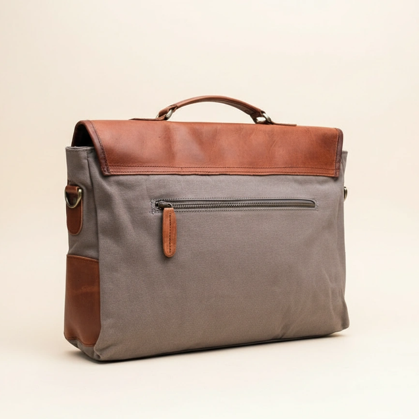 Barholm Leather & Canvas Messenger