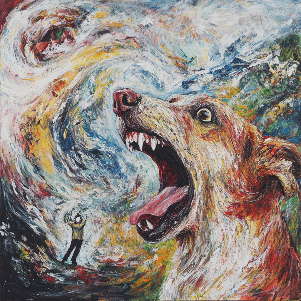 Barking Dog Canvas