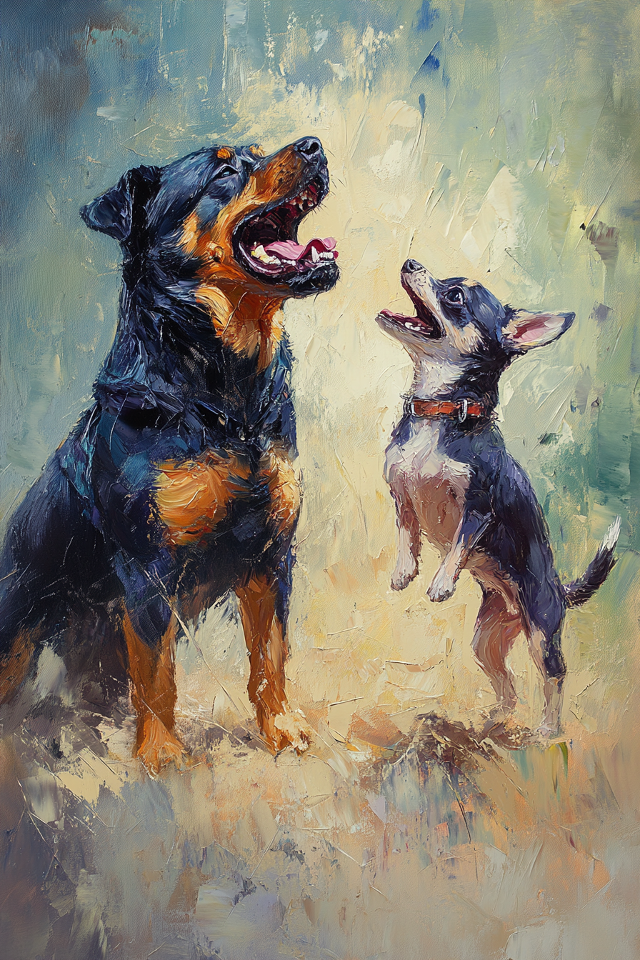 Barking Duo Canvas