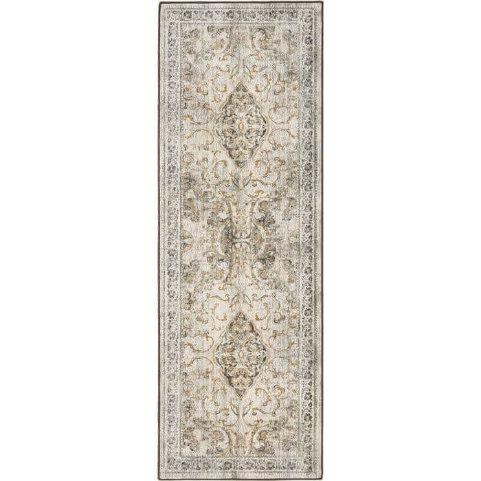 Eco-Washable Cream Rug Vintage Design