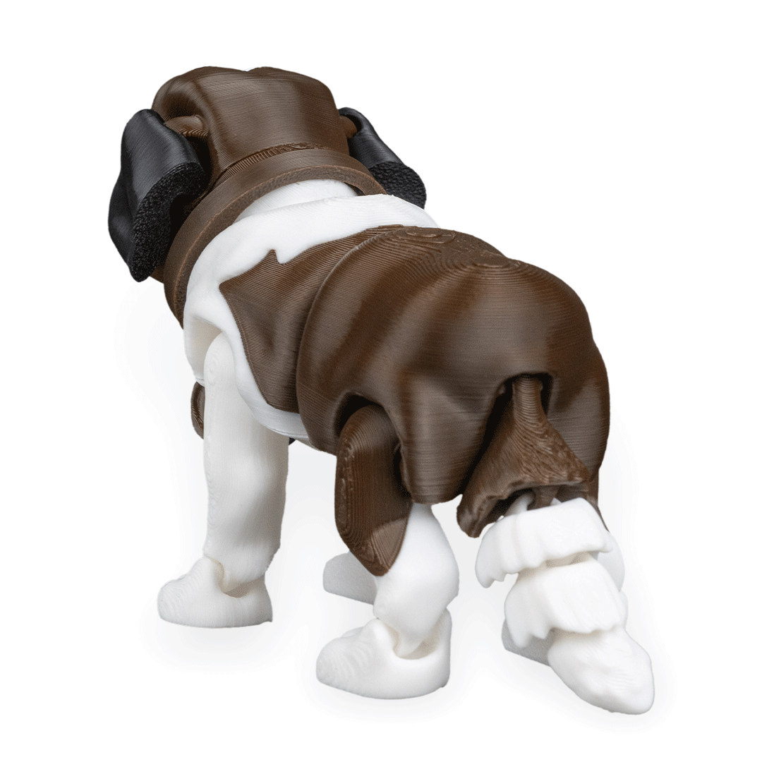 Bernie the St. Bernard – 3D Printed Dog Figurine | Optional Doghouse Set | Waggle Tails – Second Bark Collection