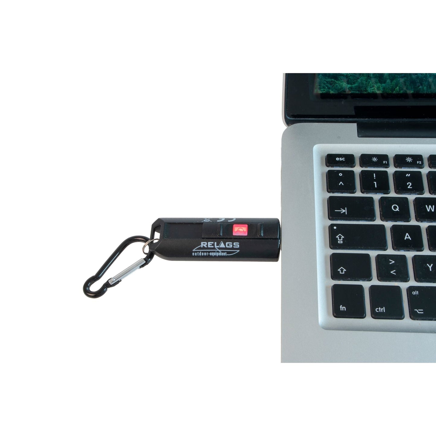 Basic Nature LED Keychain 'USB' Black