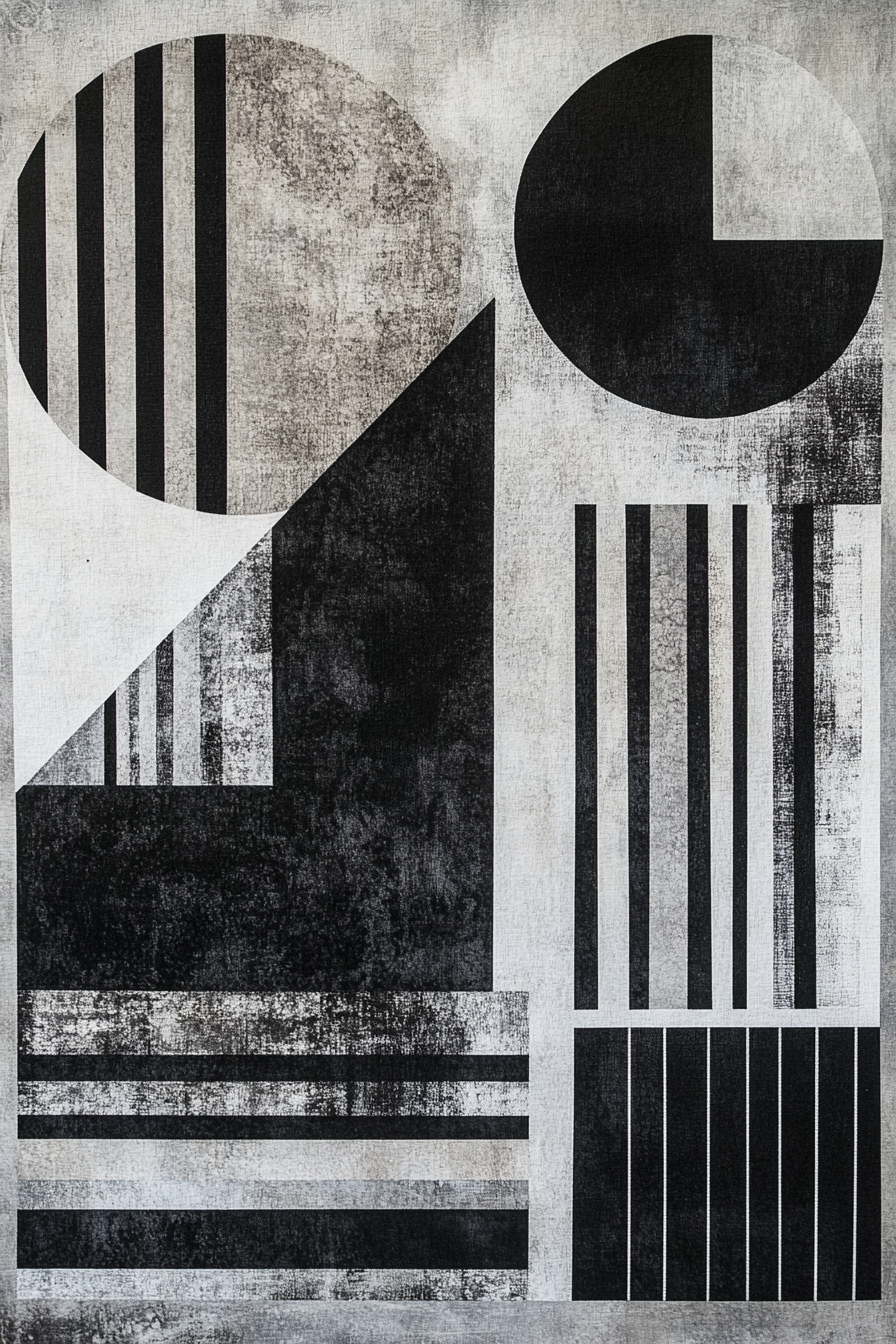 Bauhaus Bohemian Monochrome Canvas
