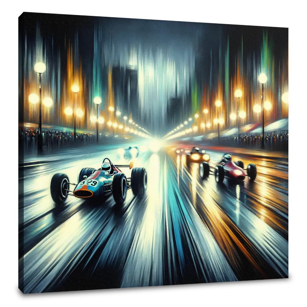 Nighttime Street Racer Canvas