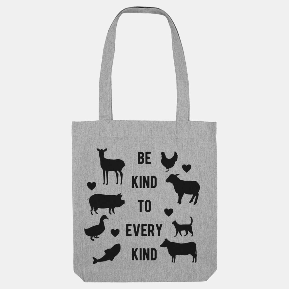 Be Kind To Every Kind Woven Tote Bag, Vegan Gift